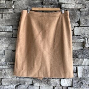 J.CREW / camel wool blend pencil skirt